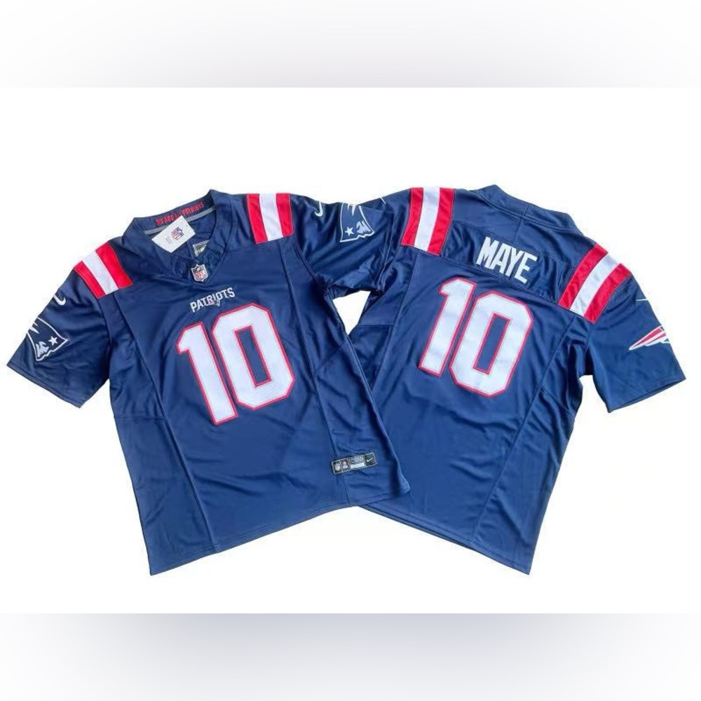 Kids New England Patriots Drake Maye Jersey Youth S